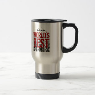 Mug De Voyage Conception grunge moderne du meilleur entraîneur
