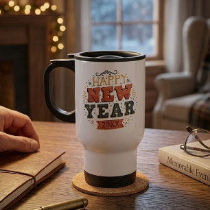 Mug De Voyage Conception personnalisée vintage Bonne année Eve D