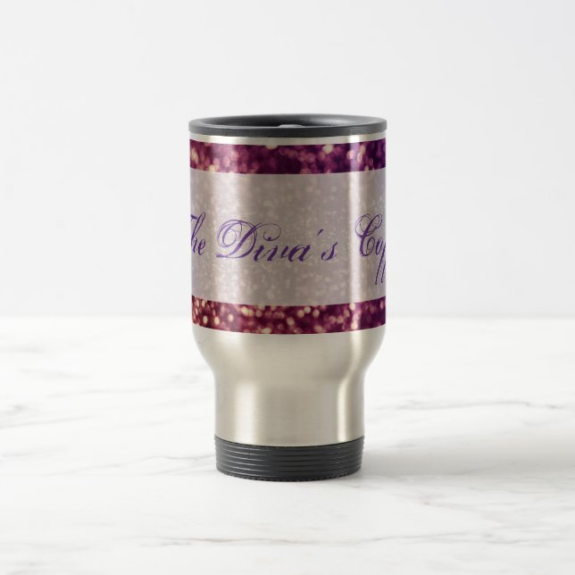 Mug De Voyage Conception rose et pourpre rouge de parties (Centre)