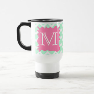 Mug De Voyage Conception verte en bon état de monogramme de