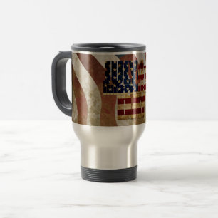 Mug De Voyage Conception vintage de la fête d'indépendance du 4 