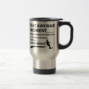 Mug De Voyage Conceptions de ski d'eau froide
