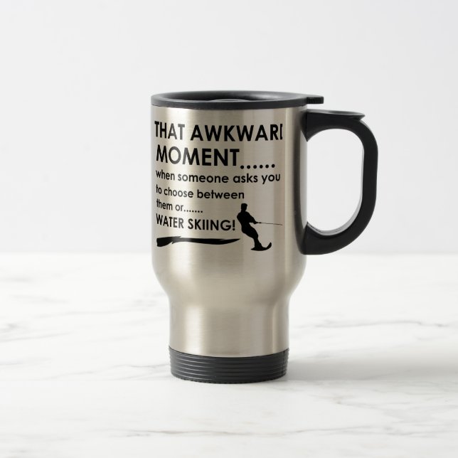 Mug De Voyage Conceptions de ski d'eau froide (Droit)
