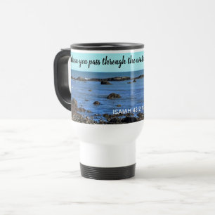 Mug De Voyage Confortablement Bible Verse Photo de l'océan Atlan