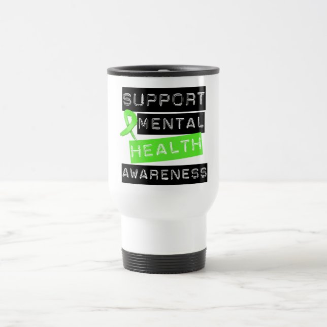 Mug De Voyage Conscience de santé mentale de soutien (Centre)