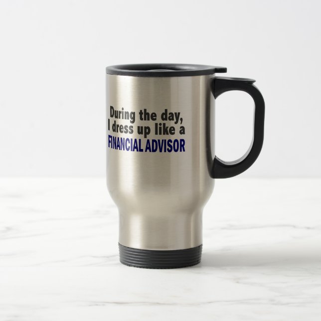 Mug De Voyage Conseiller financier au cours de la journée (Droit)