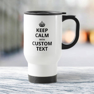 Mug De Voyage Conserver le calme devis personnalisé Modèle Voyag