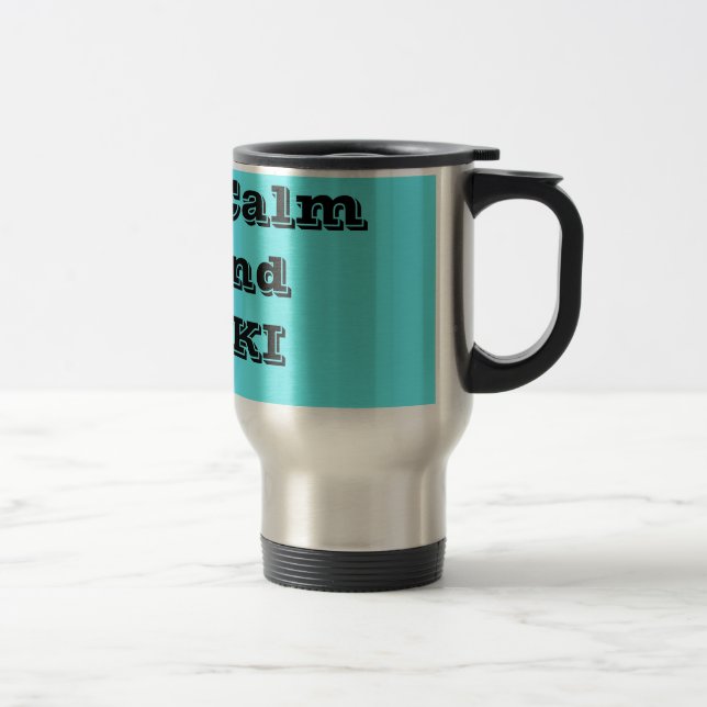 Mug De Voyage Conserver le calme et le ski de fond (Droit)
