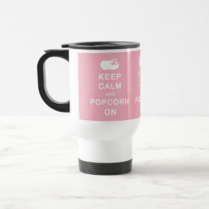 Mug De Voyage Conservez le calme et le maïs éclaté sur la tas