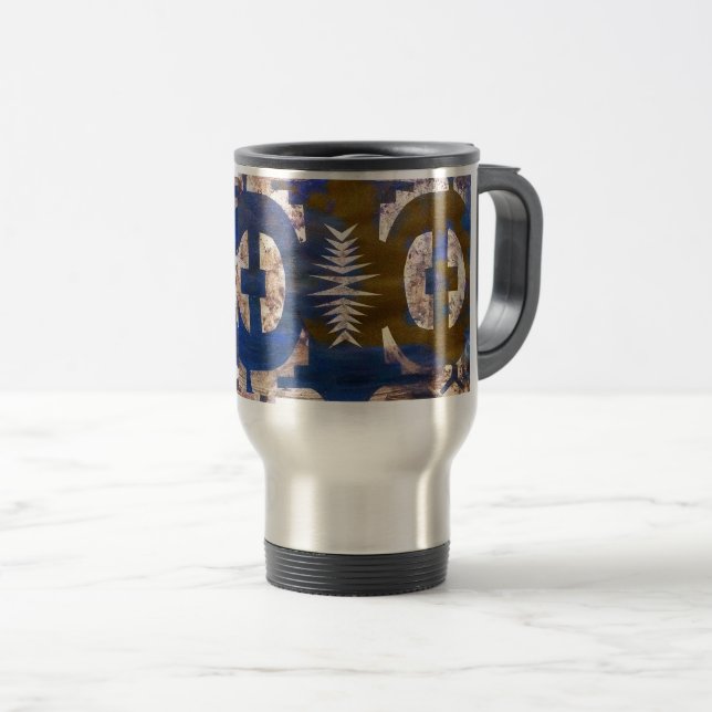 Mug De Voyage Constellation Primitive Géométrique Abstraite (Devant droit)