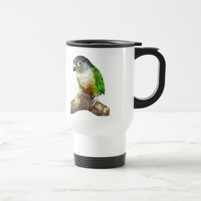 Mug De Voyage Conure verte à la joue (Droite)