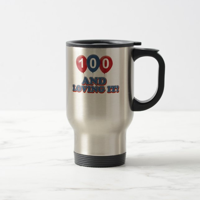 Mug De Voyage Cool 100 conceptions d'anniversaire d'ans (Droit)