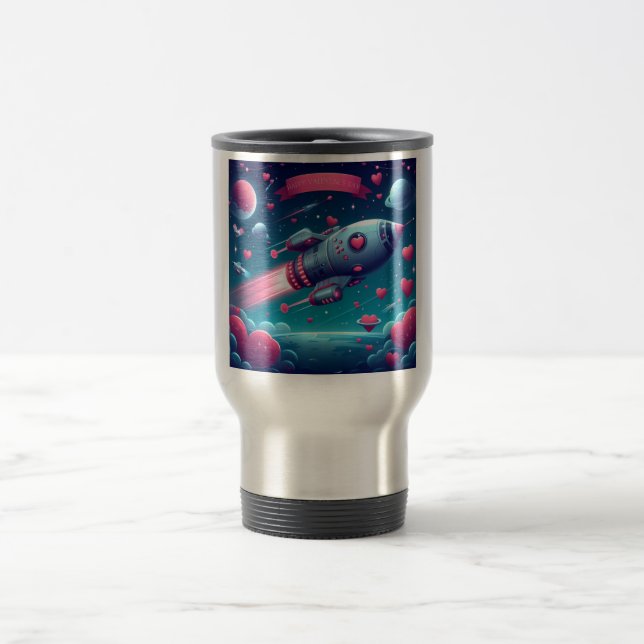 Mug De Voyage Cool/futuriste la Saint Valentin (Centre)