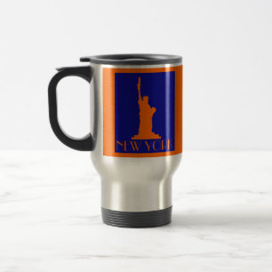 Mug De Voyage Cool Orange et Bleu de la Statue de la Liberté de 