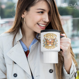 Mug De Voyage Cool soeur papillon Fleur sauvage Vintage Retro