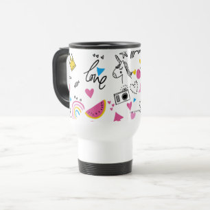 Mug De Voyage Cool unique Ado tendance filles Motif illustrées
