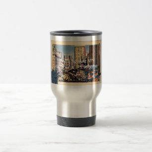 Mug De Voyage Coordonnées de la carte NY du Carré Times Style Vi