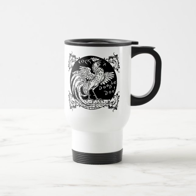 Mug De Voyage Coq Décor, Vêtements et Cadeaux (Droite)