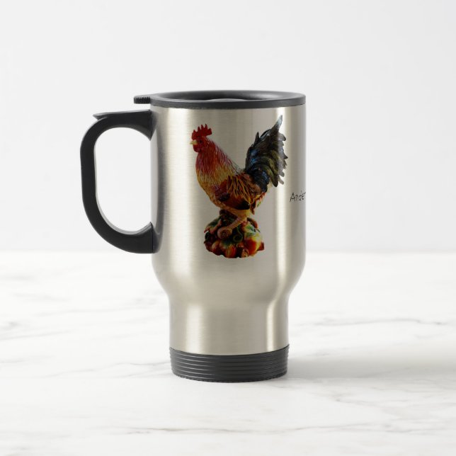 Mug De Voyage Coq personnalisé (Gauche)