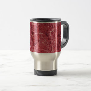 Mug De Voyage Corail coloré marbre rouge