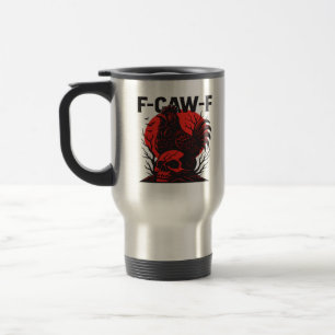 Mug De Voyage Corbeau F-Caw-F Humour Gothique Drôle