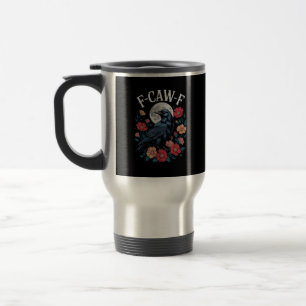 Mug De Voyage Corbeau gothique F-Caw-F croasse pour Halloween