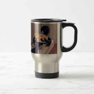 Mug De Voyage Corbeau lisant le Corbeau Drôle