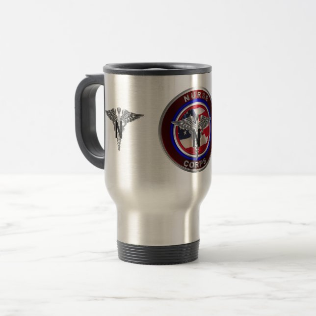 Mug De Voyage Corps des infirmières de l'armée (Devant gauche)