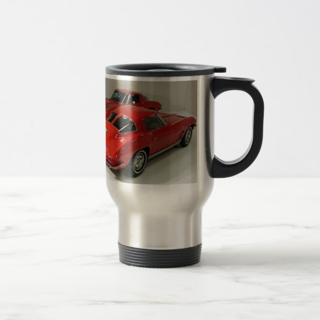 Mug De Voyage Corvette rouge de la fenêtre à fente classique (Droit)