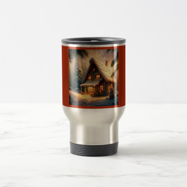 Mug De Voyage Cottage de Noël 8 (Centre)