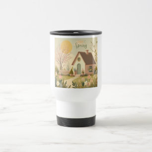 Mug De Voyage Cottage fleuri/printanier