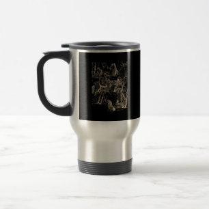Mug De Voyage Cottagecore Goblincore Étang Escargot Nage Grenoui
