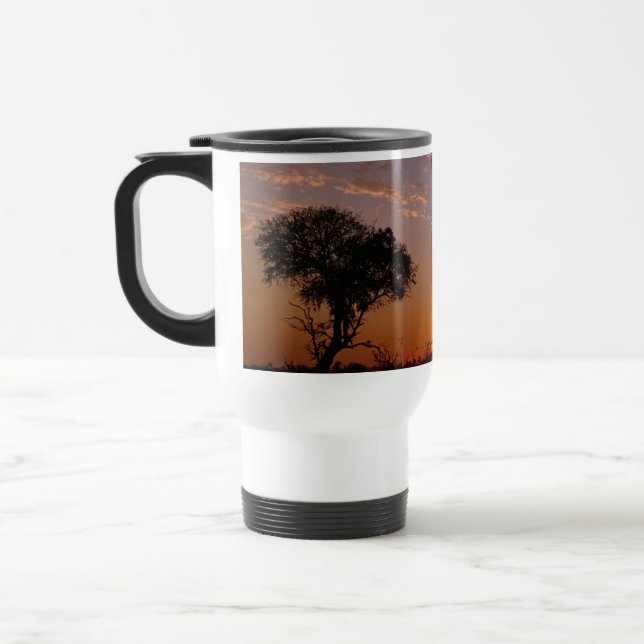 MUG DE VOYAGE COUCHER DE SOLEIL BOTSWANA ÉPOUSTOUFLANT (Gauche)