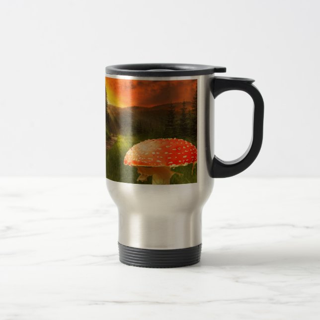 Mug De Voyage Coucher de soleil d'automne. (Droit)