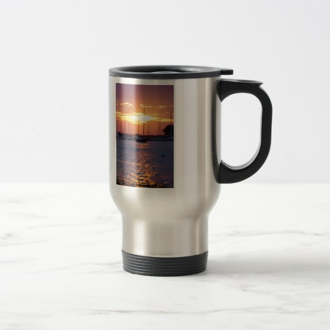 Mug De Voyage Coucher de soleil de la passion violette (Droit)