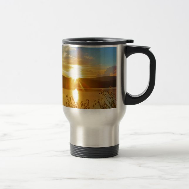 Mug De Voyage Coucher de soleil sur le lac Arrowhead (Droit)