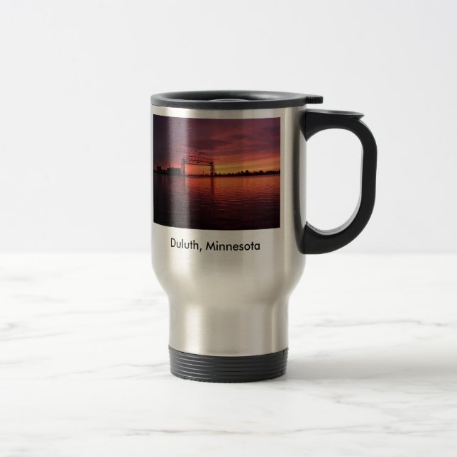 Mug De Voyage Coucher du soleil de Duluth, Minnesota (Droit)