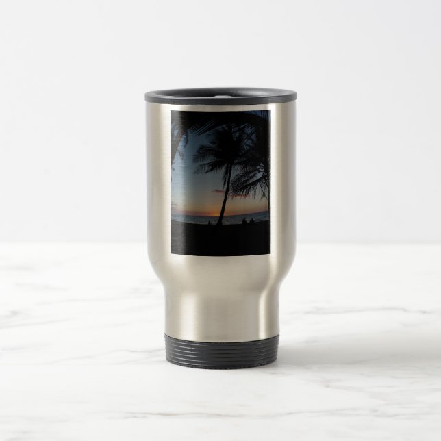 Mug De Voyage Coucher du soleil d'Hawaï (Centre)