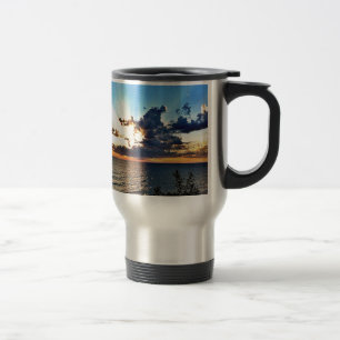 Mug De Voyage Coucher du soleil spectaculaire au-dessus du lac