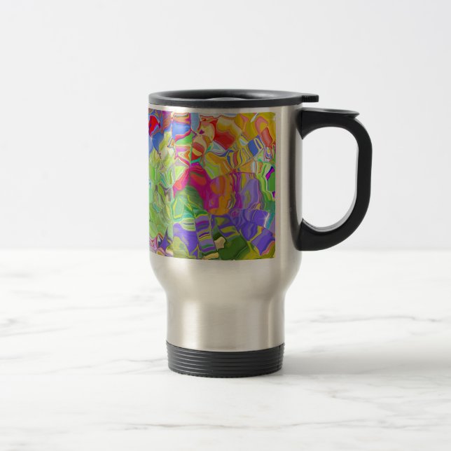 Mug De Voyage Couleur Abstraite vive (Droit)