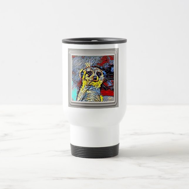 Mug De Voyage Couleur - Meerkat (Centre)