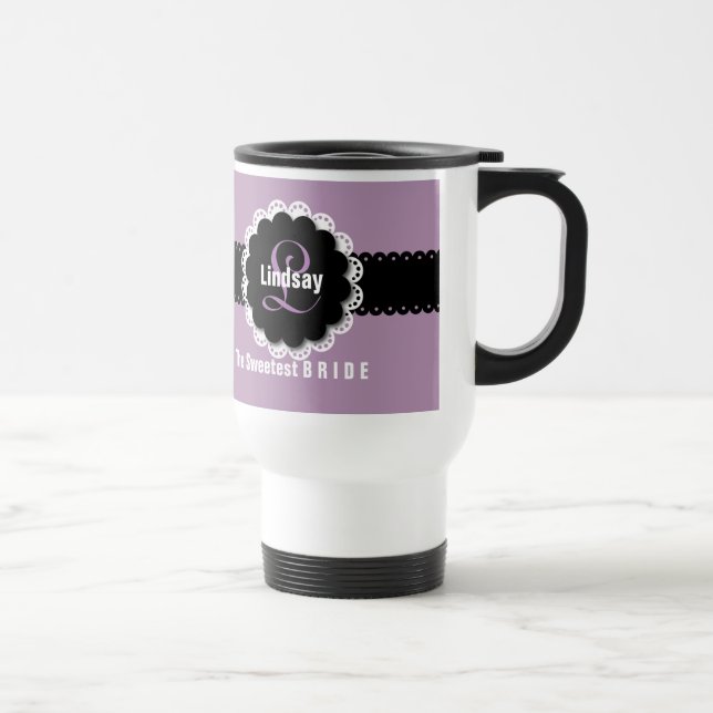 Mug De Voyage Couleur nommée faite sur commande B6 du monogramme (Droite)