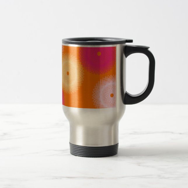 Mug De Voyage couleur pop orange et rose (Droit)