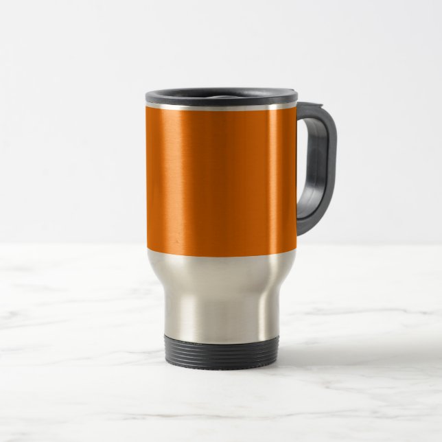 Mug De Voyage Couleur solide orange de sécurité (Devant droit)
