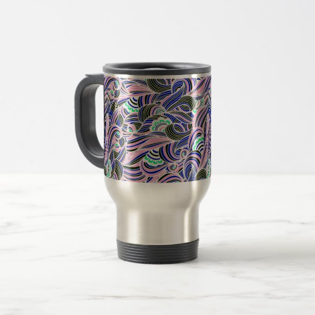 Mug De Voyage Couleurs tortueuses (Devant gauche)