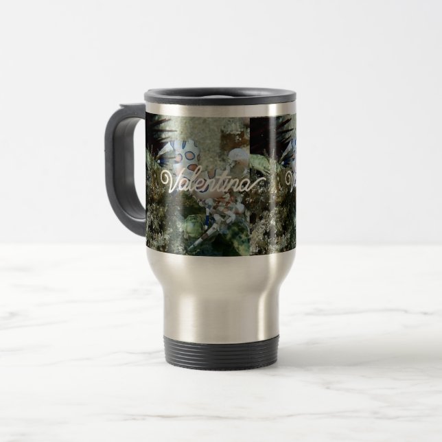 Mug De Voyage Coupe 40 oz avec poignée, Coupe en acier inoxydabl (Devant gauche)