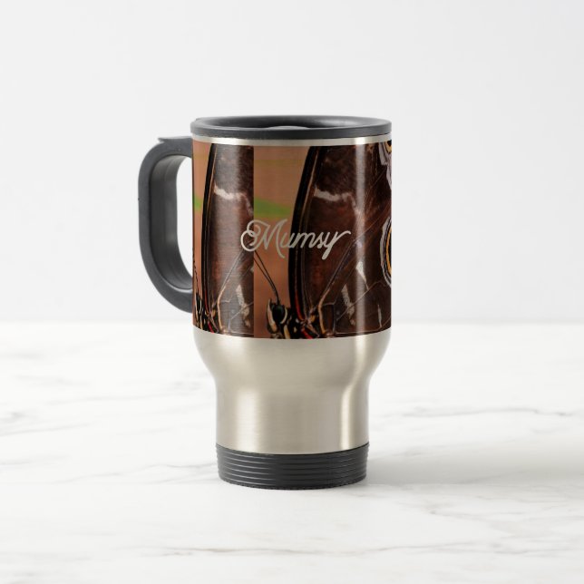 Mug De Voyage Coupe 40 oz avec poignée, Coupe en acier inoxydabl (Devant gauche)