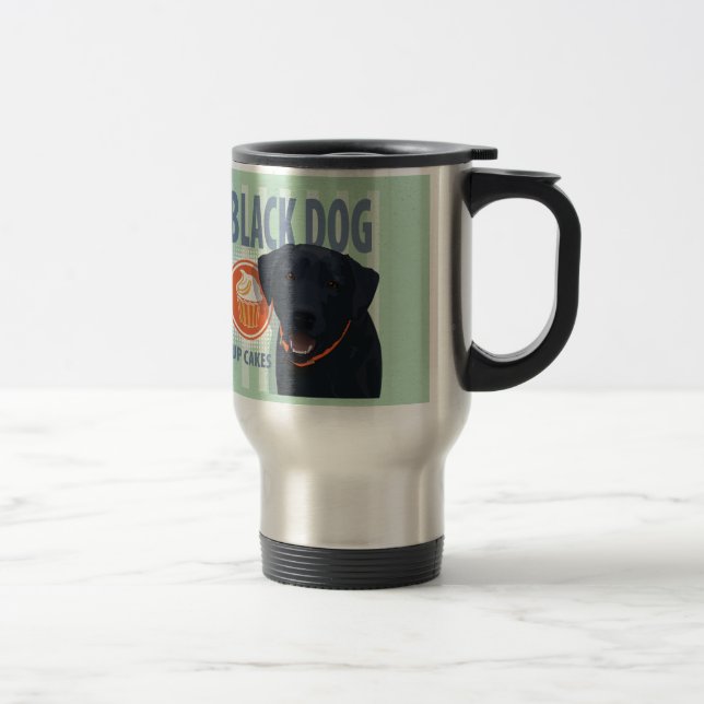 Mug De Voyage Coupe de chien noir (Droit)