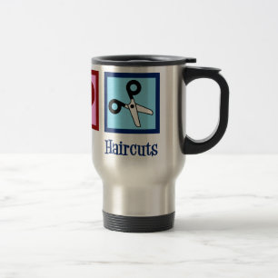 Mug De Voyage Coupes de cheveux Peace Love