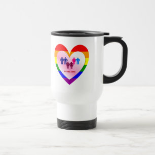 Mug De Voyage Couples à l'intérieur de la All Love Pride Coeur